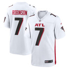 Men s  7 Bijan Robinson White Game Jersey - Fully Stitched