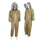 Massive Bee Store Beekeeping Ventilated Suit Fencing Veil And Bee Glove In Khaki