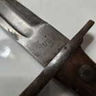 Spanish-american War Us Army M1892 Krag Rifle Bayonet Leather Scabbard - 1902
