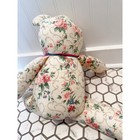 Vintage Floral Fabric Teddy Bear 18 In Tall Nursery Decor Handmade Shabby Chic
