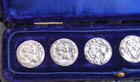 Set Of Six Antique  1903 Sterling Silver B ham  Art Nouveau Buttons Thh   Co