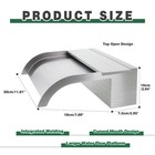 Longrunnew Waterfall Spillway  Stainless Steel Pool Fountain W top Open Lip   Pi