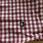 Mens Red White Checkered Button Up Shirt Short Sleeve Boxy Y2k Vintage Size S M