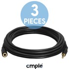 3 Pack 12 Feet 3 5mm Extension Cable Aux Male To Female Stereo Audio Cord Tv Pc