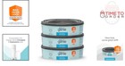 Diaper Pail Refills Plastic 810 Diapers Max Odor Lock Unscented 3 Pack