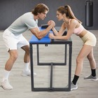 Folding Arm Wrestling Table W  Elbow   Forearm Pads Wrist Strength Training Desk