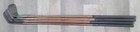 4 Antique Vintage Deep Groove Slot Hickory Wood Shaft Golf Clubs Baxspin Bakspin