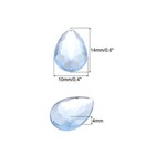 200pcs Flat Back Acrylic Teardrop Gems 10x14mm Rhinestones Light Blue