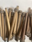 Wood Bobbins Spools Industrial Style Spindles 7 3 8   8   And 8 75  Quill Lot 30