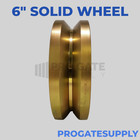 6  V Groove Caster Solid Wheel Sliding Gate Roller Slide With Optional Box