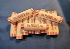 Free Ship  lincoln Cent Rolls X10 Unsearched Fed Sealed Rolls-find Wheat Pennies
