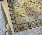 Original 1933 Map  the Conquest Of A Continent  By August Kaiser