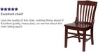 Wood Restaurant Dining Chair Solid Mahogany Finish Armless Kitchen Cafe Side Sea