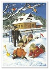 Children s Fun Lovely Boy  Girl Seasons Of The Year Art New Modern Postcard