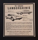 Vintage Lamborghini 400 Gt 2   2   P400 Miura Sports Car - 1967 - 1968 Ad Lot