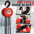 2 Ton 4400 Lbs 10ft Lift Manual Chain Hoist Puller Block W  2 Heavy Duty Hooks