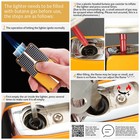 Galiner Metal Windproof Jet 3 Flame Refillable Butane Torch Cigar Lighter Punch