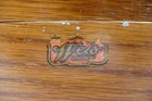 Vtg Antique  Weis  Recipe Box Wood Dovetailed Oak  Brass Hinges Usa Kitchen 50s
