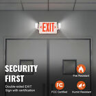 4 Pack Led Exit Sign Emergency Light Red Compact Combo- Fcc Listed