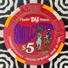 Trump Taj Mahal  5 Grand Opening 1993 Atlantic City  Nj Casino Chip C1017