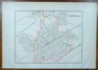 1900 Birmingham Alabama Al Map 18  X 12    Old Antique Original Woodlawn Elyton