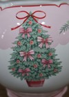 222 Fifth Pinkmas Porcelain Teapot 20 Oz 7  X 10  Pink Bows Christmas Tree Holly