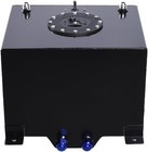 Premium 8 Gallon 30l Aluminum Fuel Cell Tank Black Dual -10 An Foam 0-90 Ohm
