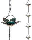 Lotus Rain Chain  Metal Rain Chains For Gutters With 12 Cups  Adjustable  8 3ft