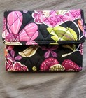 Vera Bradley Multicolor Floral Quilted Fabric Wallet Snap Zip Pocket Credit Card