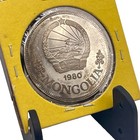 1980 Mongolia 25 Togrog Proof Silver Coin International Year Of The Child