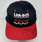 Link Belt Racing Vintage Snapback Nascar Hat Cap  83 Signed Wayne Grubb 1990s