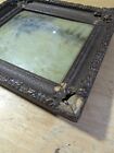 Antique Curved Glass Sailboat Art Framed Very Poor Condition Very Old   Musty