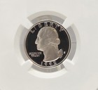 1992 S 25c Pf69 Uc 90   Silver Washington Facsimile Signature  Portrait Label