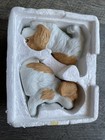 Cavalier King Charles Spaniel Porcelain Dog Figurine Set - Brown   White