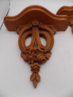 Vintage Hand Carved Wood Wall Bracket Shelf Sconce  10  X 11 