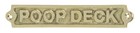 Poop Deck Brass Door Sign Nautical Plaque Ship Boat Decor With Screws 