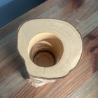 Rustic Wood Log Candle Holder Moose Carved Tree Stump Decor Cabin