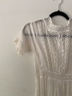 Antique Victorian White Cotton Eyelet Day Dress Xxs Or Children s 10 12 Coquette