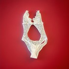 Victoria   s Secret Heart Lace Lingerie I Do Wedding Rare Chemise Size L Vtg