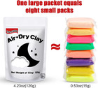Ifergoo White Air Dry Clay  Foam Magic Modeling Clay For School Art   Craft