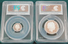 2013 Great Britain Britannia 1 2 And 1 10 Oz Pcgs Pr69 Dcam Silver Coins   S180