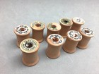 Vintage J p Coats Lot 9 Wooden Wood Sewing Thread Spool 1 1 4  X 7 8  Empty