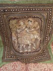 Handmade In Myanmar Thai Burmese Dancer Tapestry Kalaga Beaded  gold  Embroidery