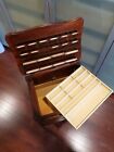 Antique Early 1900s Solid Mahogany Sewing Table cabinet For Accessories