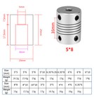 5mm 6mm 6 35mm 8mm Flexible Shaft Coupling Rigid For Cnc Motor Coupler Connector