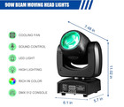 90w Led Moving Head Dj Lights Mini Beam Stage Lights 2 Pack Rgbw 4in1 Dmx 512   