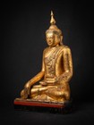 Old Wooden Burmese Buddha Statue From Burma  myanmar   Early 20th Century