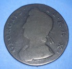 1734 Georgius Ii Halfpenny Colonial Early Usa Coppers Forerunner - 57864027     