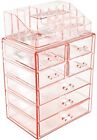 Sorbus Acrylic Cosmetic Makeup And Jewelry Storage Case Display-pink