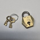 Solid Brass Mini Lever Lock Padlock With Skeleton Key  Tiny 15 Mm Made In India